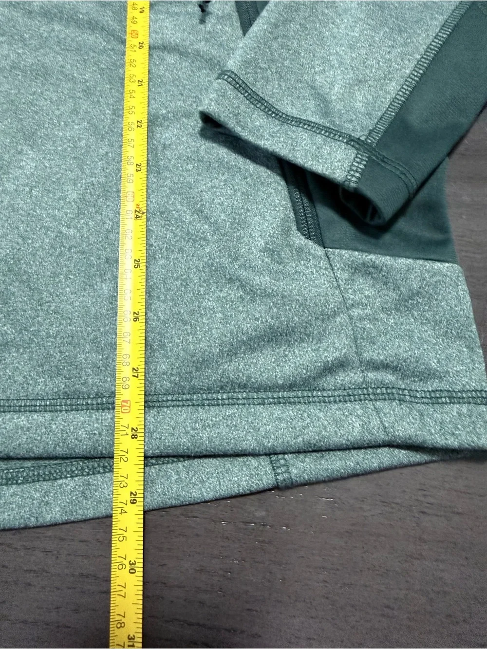 The North Face Men’s L Full Zip Fleece Jacket Green Black Zip Pockets